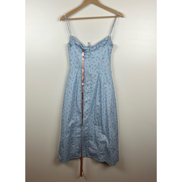 NWT House of CB Carina Blue Floral Bustier Midi Dress Size Small - Picture 7 of 16